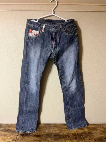 WILD KHAKIS 일본풍 패턴 스트레이트 데님