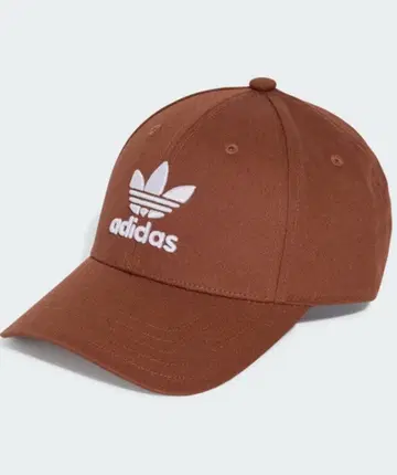 adidas 브라운 캡 로고 자수