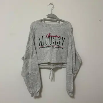 MOUSSY 그레이 크롭 맨투맨 160/80A