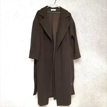 미라 오웬 가을/겨울 벨티드 가운 코트 브라운 프리 사이즈