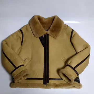 무스탕 자켓 B-3 L 사이즈 first avenue 베이지