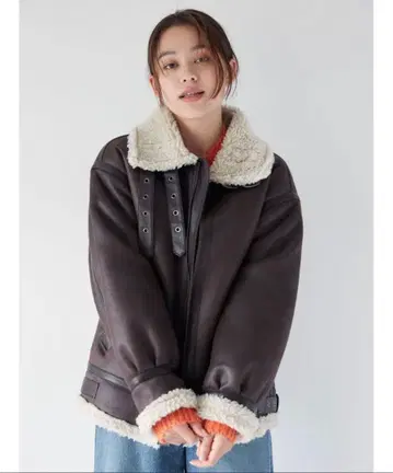 페이크 무스탕 보아 블루종