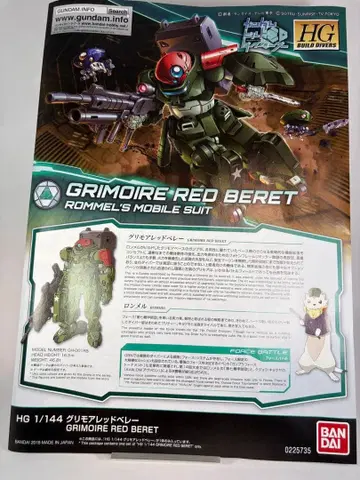 [정크] HG 1/144 그리모어 레드베레 불필요 부품
