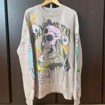 ZARA 속기모 맨투맨 프린트 스컬