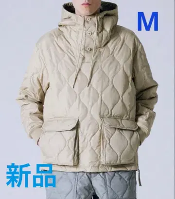 TAION 밀리터리 다운 후디 크림 M