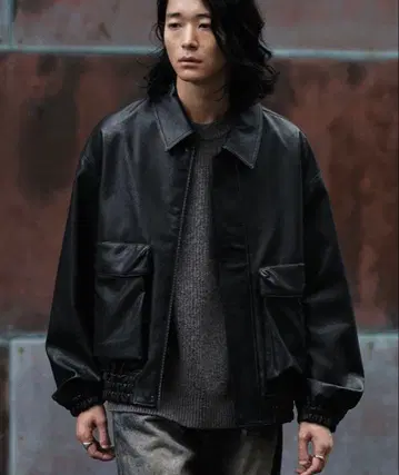 WYM LIDNM ARTIFICIAL GRAIN SHORT BLOUSON