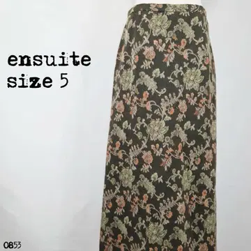 ensuite 앙쉐누트 새상품급 롱 스커트 꽃무늬 사이즈 5 0853