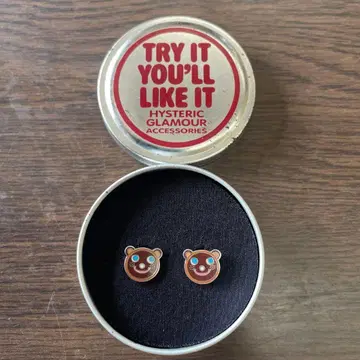 HYSTERIC GLAMOUR 곰 얼굴 귀걸이