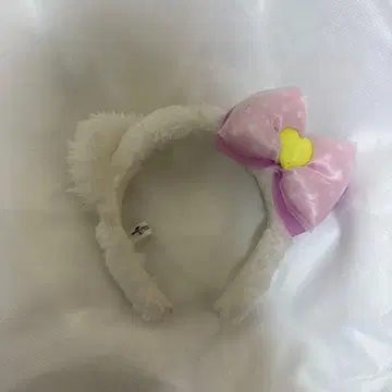 USJ 귀 달린 머리띠 핑크 리본