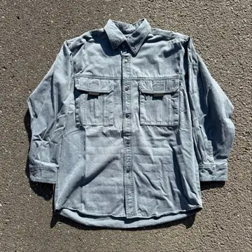 그레이 밀리터리 셔츠 2 포켓