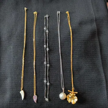 골드 체인 목걸이 5개 세트