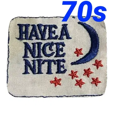 70s HAVE A NICE NITE 와펜 2 빈티지 히피 할리