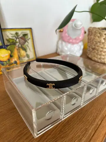 블랙 헤어밴드 골드 머리띠