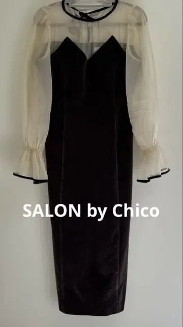 SALON by Chico 시스루 벨로아 원피스