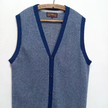 GRABRE 헤링본 캐시미어 캐시미어 베스트 남성용 L 니트 스웨터