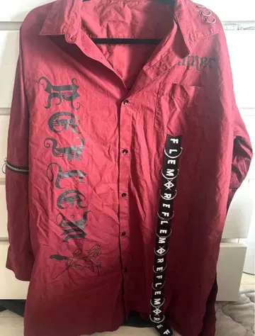 [ REFLEM ] D링 소매 ZIP 롱 디자인 셔츠