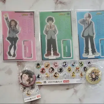 나의 히어로 아카데미아 쿠라스시 콜라보 아크릴 스탠드 캔 배지 세트