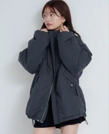 kastane 체크 충전솜 리버서블 아우터 그린 새상품 택 포함