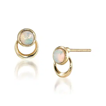 STARJEWELRY 스타 주얼리 스윙 문 귀걸이 오팔 K10