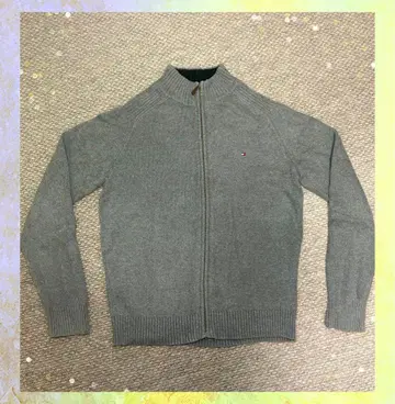 Tommy Hilfiger 그레이 니트 자켓