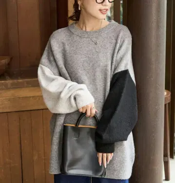 프릭스스토어 소매 클레이지 오버 니트 풀오버 여성용 니트 긴팔