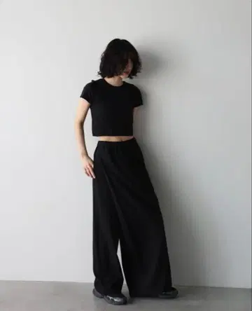 aere front wrap pants 와이드 팬츠