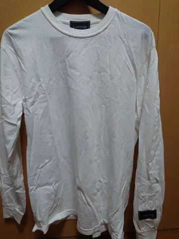 Luamoda 바코드 L/S 티 화이트