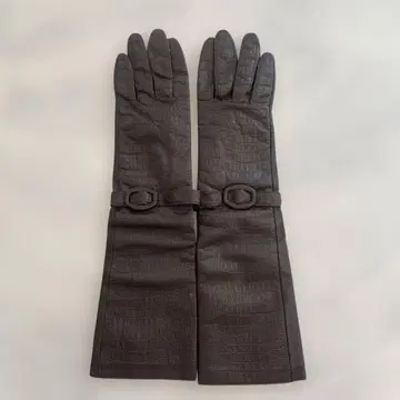 새상품급 캐세리니 가죽 롱 그로브 다크 브라운 가죽 장갑 루벨니