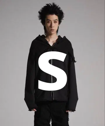 GRANCY 니트 레이어드 디자인 지퍼 후디