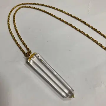 크리스탈 롱 펜던트 골드 체인 (컨디션 최상)