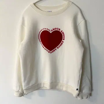 쁘띠바토 긴팔 풀오버 하트 무늬 xs