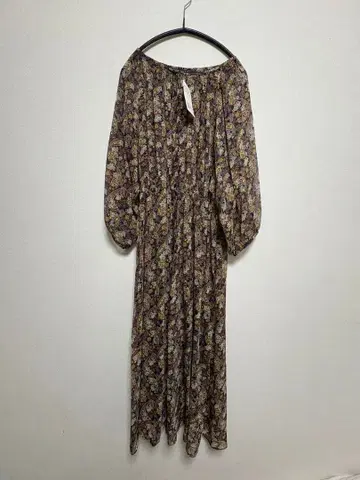 그린 라벨 릴랙싱 페이즐리 무늬 롱 원피스