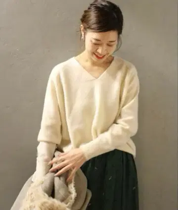 JOURNAL STANDARD V넥 니트 캐시미어 울 혼방