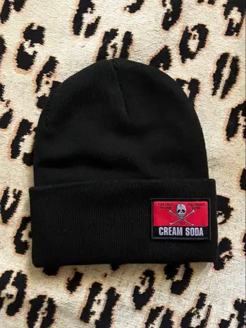 CREAM SODA 블랙 니트 모자 CREAMsoda