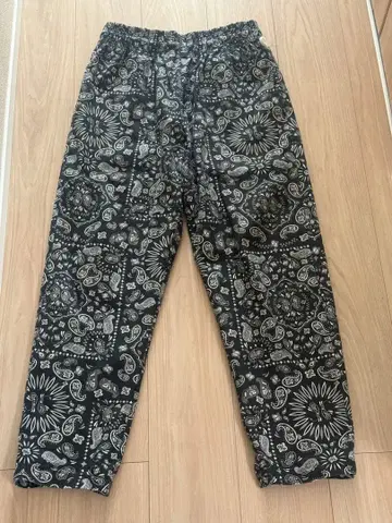 Cookman 쿠크만 와이드 셰프 팬츠 블랙 반다나 패턴