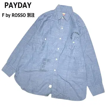 PAYDAY 샴브레이 셔츠 UR 별주 미사용 긴팔 셔츠 페이데이