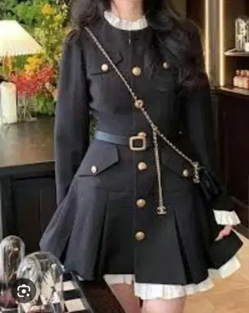 Melty 퐁듀 블랙 미니 원피스