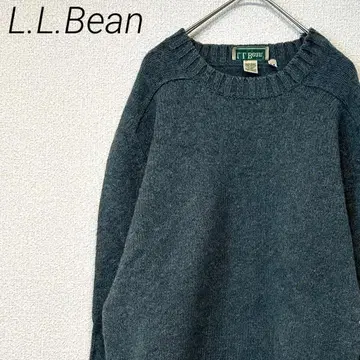 L.L.Bean 니트 스웨터 울 100% 크루넥 심플