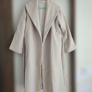 rps 베이지 롱 코트 허리 벨트 포함