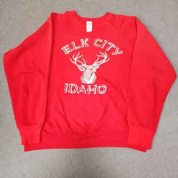 빈티지 VELVA SHEEN 빨간색 맨투맨