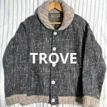 [분위기 발군] TROVE 믹스 트위드 숄 옷깃 두툼한 가디건