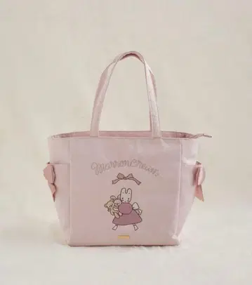 메종 드 플뢰르 마롱 크림 사이드 리본 토트백 13-17