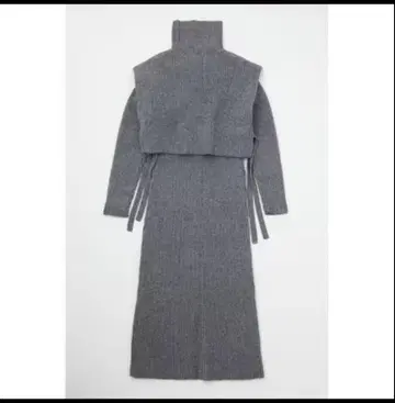 레이어드 케이프 니트 드레스