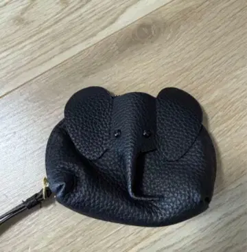 코끼리 디자인 블랙 코인 케이스