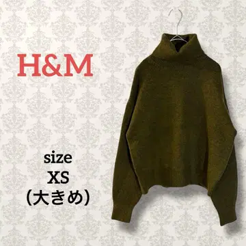 에이치앤엠 [ XS ] 오버 사이즈 터틀넥 스웨터 드롭 숄더