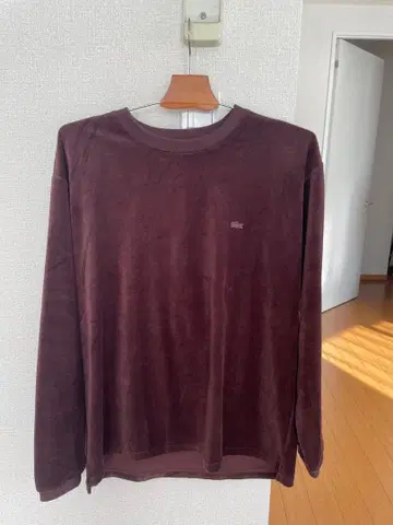 LACOSTE 보르도 벨로아 긴팔 셔츠 트레이닝복 M 사이즈