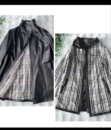 리버서블 가죽 코트