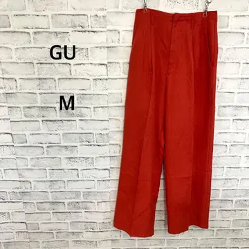 GU 지유 컬러 슬랙스 M 레드 허리밴딩