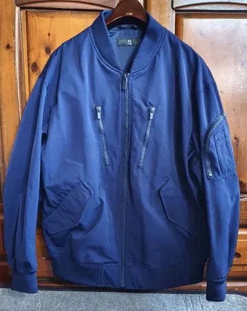 유니클로 +J 오버 사이즈 블루종 L 네이비