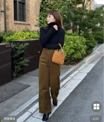 nugu may 코듀로이 팬츠 브라운 S